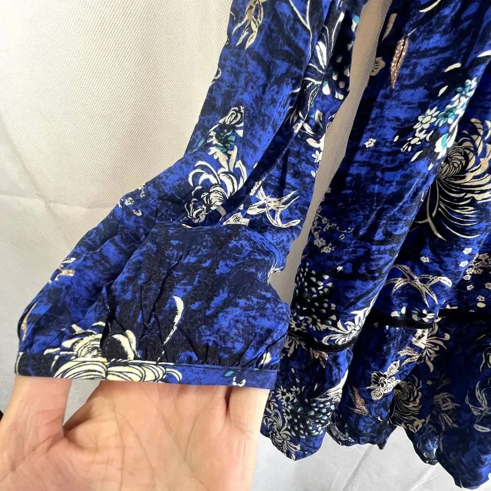Jaase Moonlight Blue Jessie Short Floral Dress‎ Size Small - Picture 7 of 13